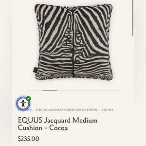 House of Hackney Equus Jacquard Medium Cushion - Black and White